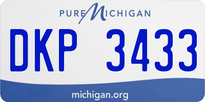 MI license plate DKP3433