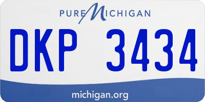 MI license plate DKP3434