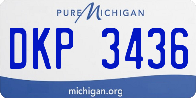 MI license plate DKP3436
