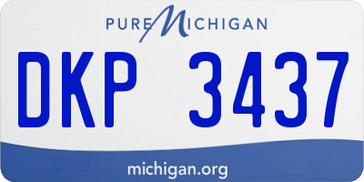 MI license plate DKP3437