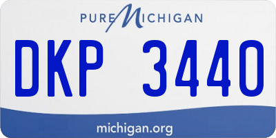 MI license plate DKP3440