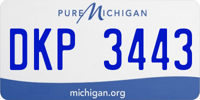 MI license plate DKP3443