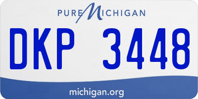 MI license plate DKP3448