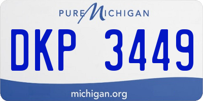 MI license plate DKP3449