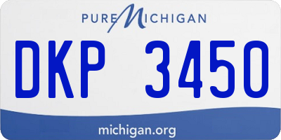 MI license plate DKP3450
