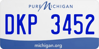 MI license plate DKP3452