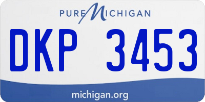 MI license plate DKP3453
