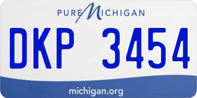 MI license plate DKP3454