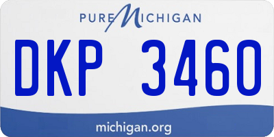 MI license plate DKP3460
