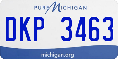 MI license plate DKP3463