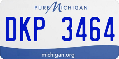 MI license plate DKP3464