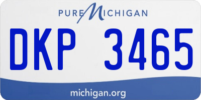 MI license plate DKP3465