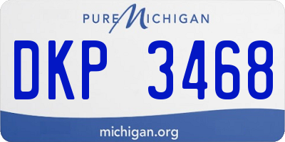 MI license plate DKP3468