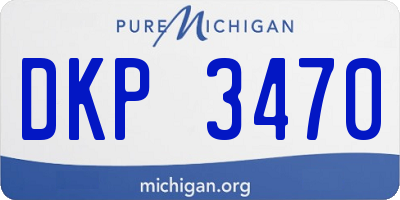 MI license plate DKP3470