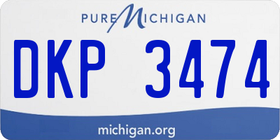 MI license plate DKP3474
