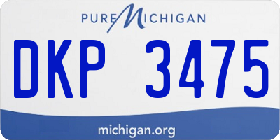 MI license plate DKP3475