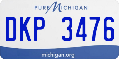 MI license plate DKP3476