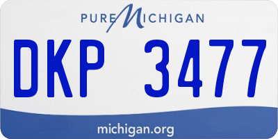MI license plate DKP3477