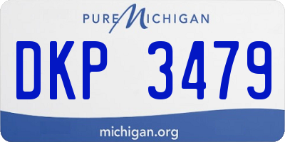 MI license plate DKP3479
