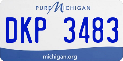 MI license plate DKP3483