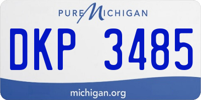 MI license plate DKP3485