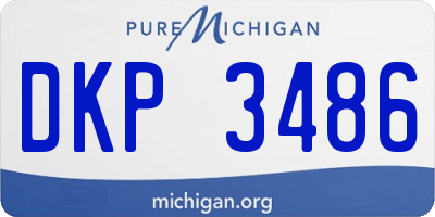 MI license plate DKP3486