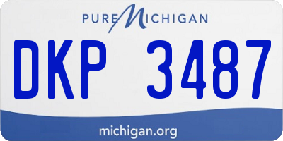MI license plate DKP3487