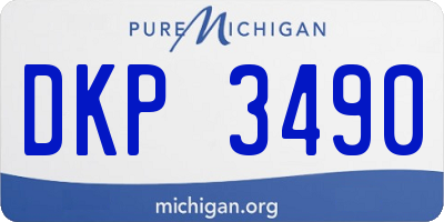 MI license plate DKP3490