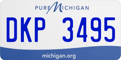 MI license plate DKP3495