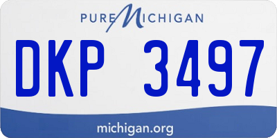 MI license plate DKP3497