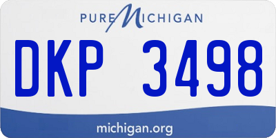 MI license plate DKP3498