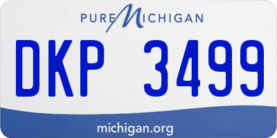 MI license plate DKP3499