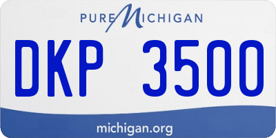 MI license plate DKP3500