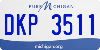 MI license plate DKP3511