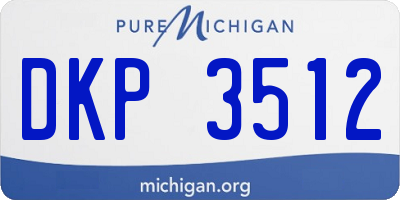 MI license plate DKP3512