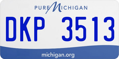 MI license plate DKP3513