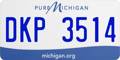 MI license plate DKP3514