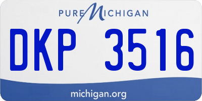 MI license plate DKP3516