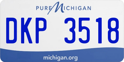 MI license plate DKP3518