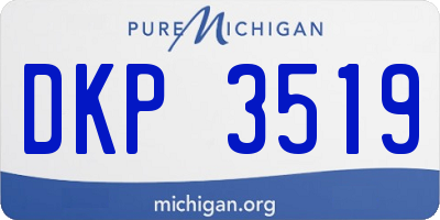 MI license plate DKP3519