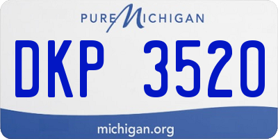 MI license plate DKP3520