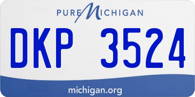 MI license plate DKP3524