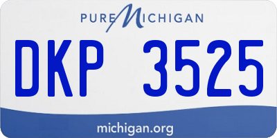 MI license plate DKP3525