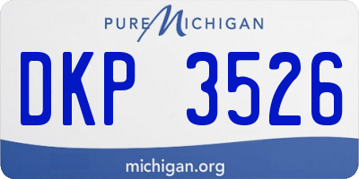 MI license plate DKP3526