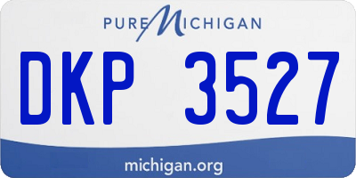 MI license plate DKP3527