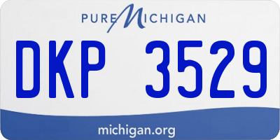 MI license plate DKP3529