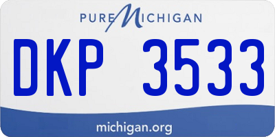 MI license plate DKP3533