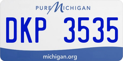 MI license plate DKP3535