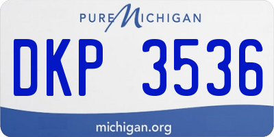 MI license plate DKP3536