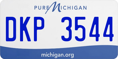 MI license plate DKP3544